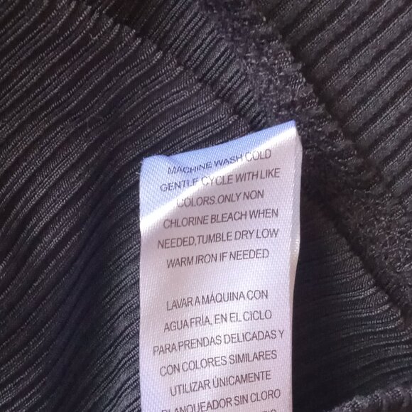 Full Circle Trends Plus Size Solid Black Ribbed Ruffle Strap Bodysuit Women's 2X - Picture 5 of 12